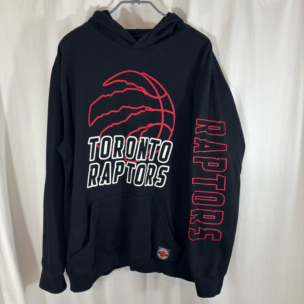Men's Toronto Raptors NBA Hoodie – Black Graphic Pullover (Size Large)